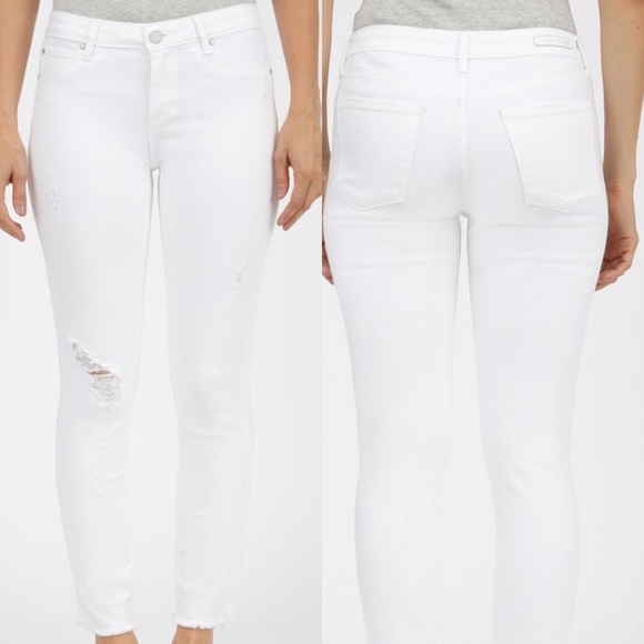 Articles Of Society Denim - ARTICLES OF SOCIETY CARLY DISTRESSED WHITE CROP JEAN 30